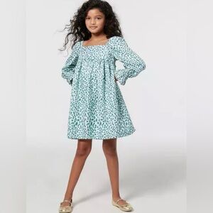 Girls Janie and Jack Leopard Print Twill  Dress size 8